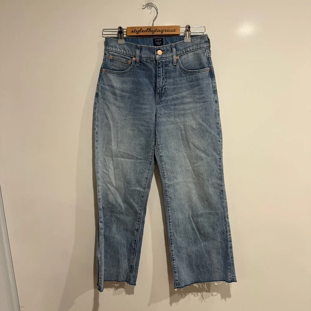 J. Crew Wide leg crop jean in all-day stretch